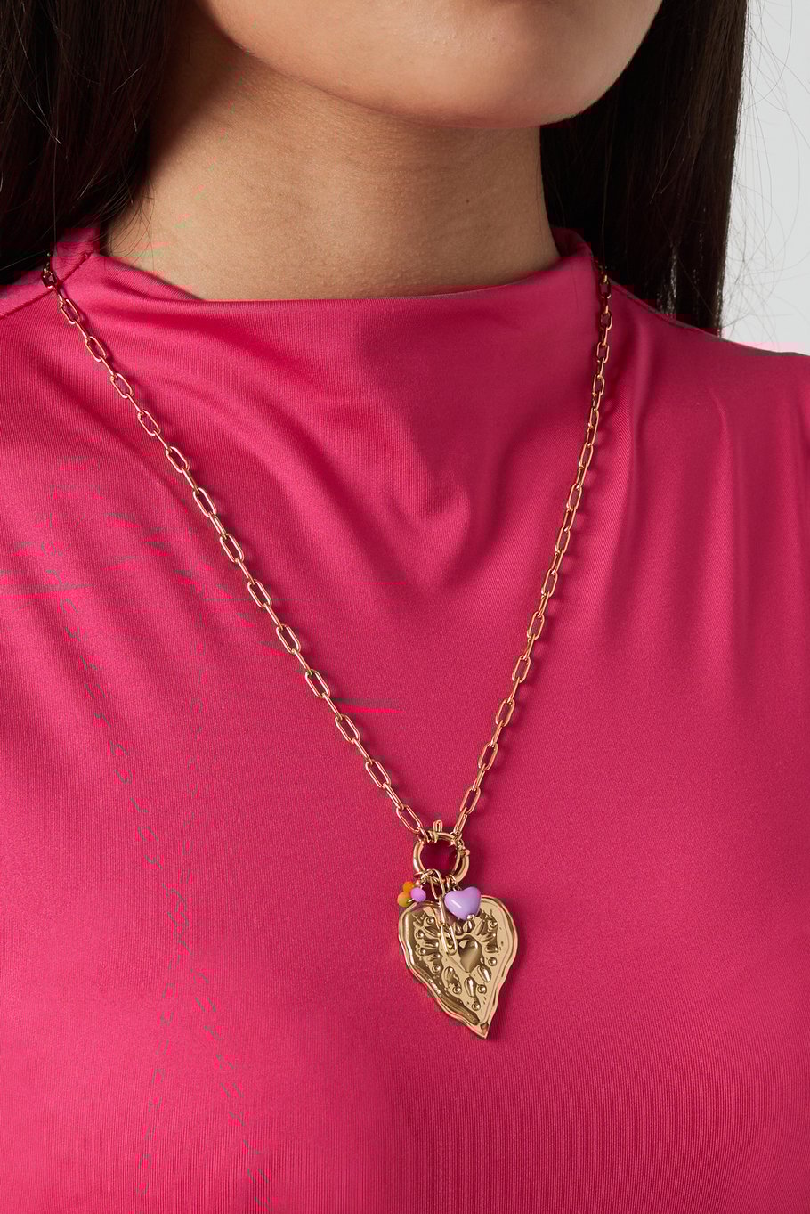 Charm-Halskette Lovebook – Goldfarben Bild2
